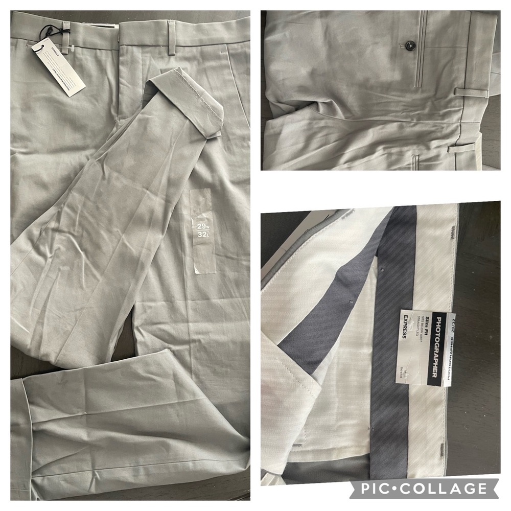 NWT Express Mens "The Photographer" Modern Fit  Dress Pants 29x32